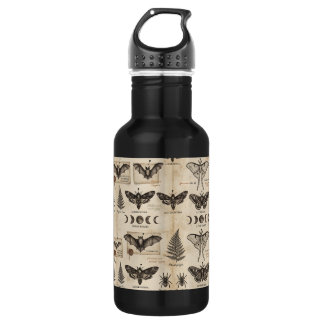 Bouteille D'eau Spécimens botaniques Whimsigoth de papillon de nui