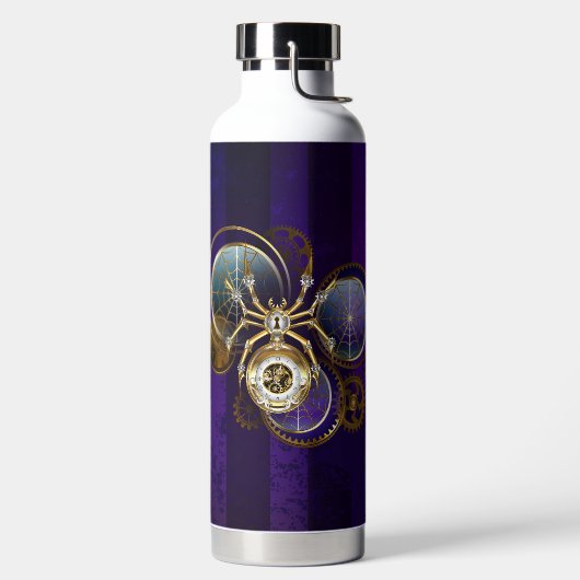 Bouteille D'eau Spider Steampunk sur Arrière - plan pourpre (Droite)
