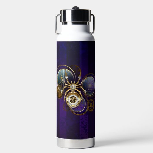Bouteille D'eau Spider Steampunk sur Arrière - plan pourpre (Salle de sport)