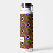 Bouteille D'eau Spirale rouge jaune bleu par Kenneth Yoncich (Arrière)