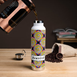Bouteille D'eau Spirales jaunes par Kenneth Yoncich