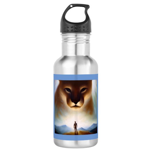 Bouteille D'eau Spirit Animal Mountain Lion 2 (Devant)