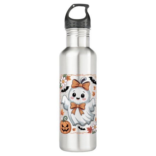 Bouteille D'eau Spooky Lace Ghost Halloween (Devant)