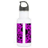 Bouteille D'eau Spots de bulles spatiales - rose (Dos)