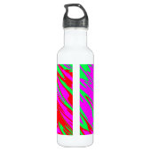 Bouteille D'eau Spray Peint rouge rose vert (Dos)