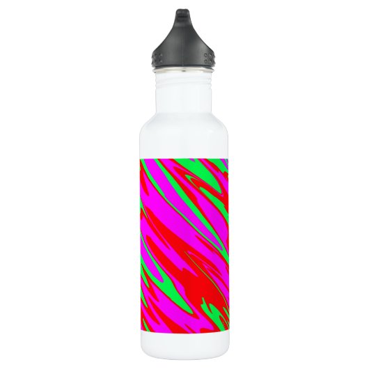 Bouteille D'eau Spray Peint rouge rose vert (Droite)