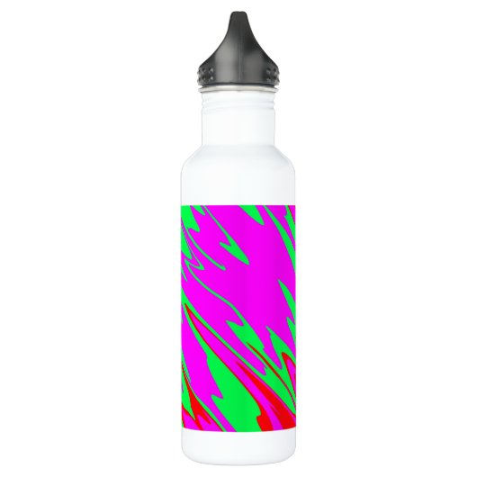 Bouteille D'eau Spray Peint rouge rose vert (Gauche)