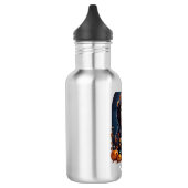 Bouteille D'eau Squelette éffrayant avec Citrouilles mal (Gauche)