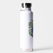 Bouteille D'eau Squelette Rose et Monstera (Plage)