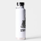 Bouteille D'eau Squelette sur ordinateur portable - Restez concent (Plage)