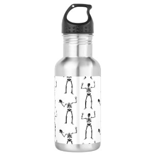 Bouteille D'eau Squelettes d'Halloween, friandise ou farce, Hou