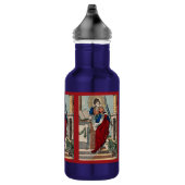 Bouteille D'eau St. Barbara avec Artillerie (M 007) Bleu (Droite)