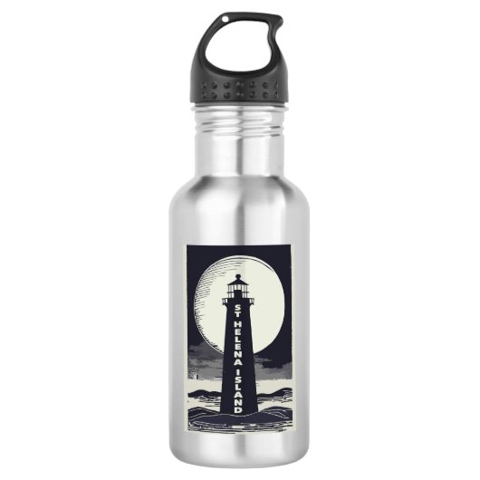 Bouteille D'eau St. Helena Island Michigan Lighthouse Moon (Devant)