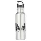 Bouteille D'eau St. Louis Missouri Skyline BW (Dos)