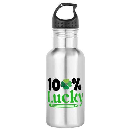 Bouteille D'eau St Patrick's Day 100 % Lucky -61101 (Devant)