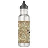 Bouteille D'eau Stained Glass Gold Diamond Pattern (Gauche)