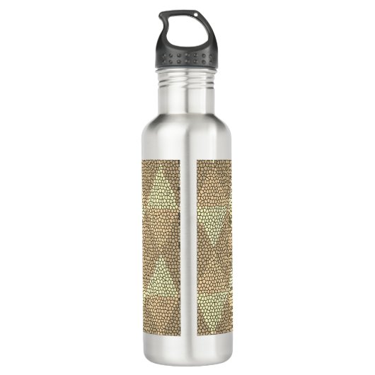 Bouteille D'eau Stained Glass Gold Diamond Pattern (Dos)