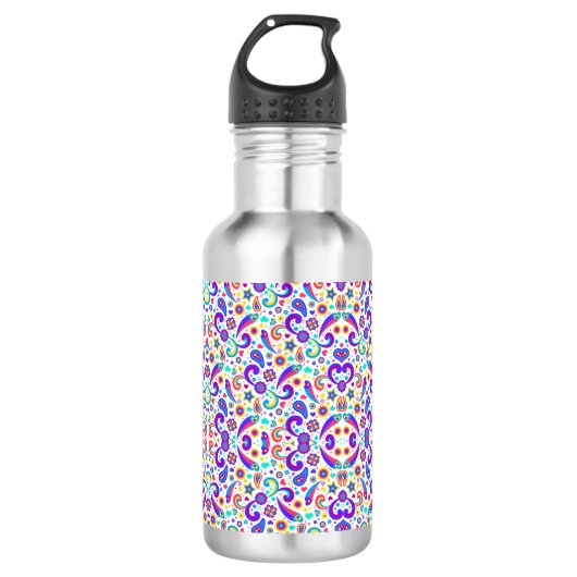 Bouteille D'eau Stainless steel water bottle with a black cap (Devant)