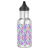Bouteille D'eau Stainless steel water bottle with a black cap (Gauche)
