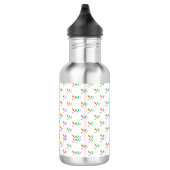 Bouteille D'eau Stainless steel water bottle with a black cap  (Droite)