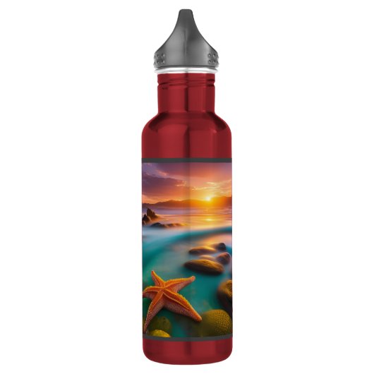 Bouteille D'eau Starfish sur la plage de Dawn Thermal Tumbler (Gauche)