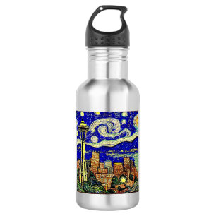 Bouteille D'eau Starry Night Seattle Washington