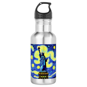 Bouteille D'eau Starry Night Statue De Liberty New York