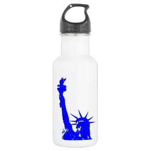 Bouteille D'eau Statue d'Art Blue Pop de la Liberté