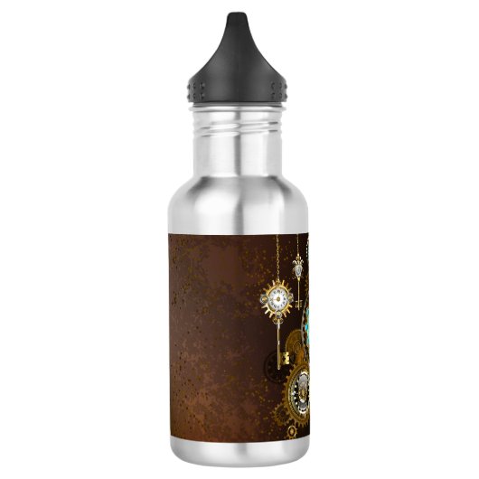 Bouteille D'eau Steampunk Rusty Background (Gauche)