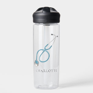 Bouteille D'eau Stethoscope personnalisé Coworker Docteurs Nom