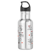 Bouteille D'eau Stick Figure Art fête des mères (Dos)