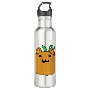 Bouteille D'eau Sticker Halloween Citrouille Chat