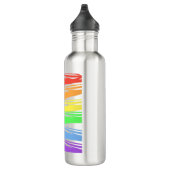 Bouteille D'eau Stripes Gay pride horizontales arc-en-ciel (Droite)