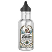 Bouteille D'eau Style de certificat de baptême de Jésus Certificat (Gauche)