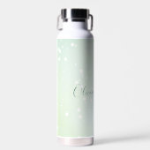 Bouteille D'eau Style Ethereal Green Galaxy avec nom Wireless Cha (Avant)