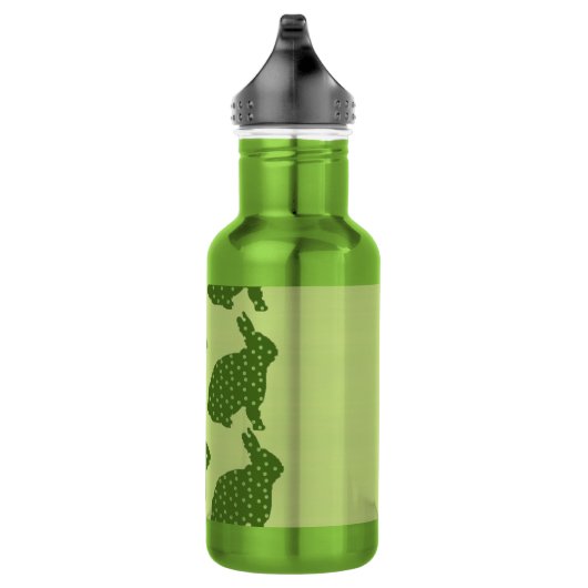 Bouteille D'eau Stylé Hipster green cool lapines (Droite)