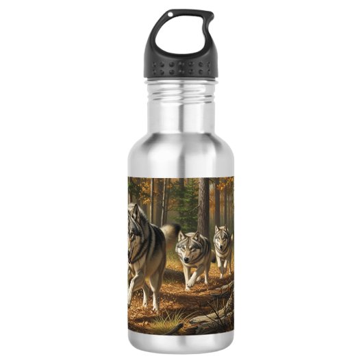 Bouteille d'eau style Loup 1 (Devant)