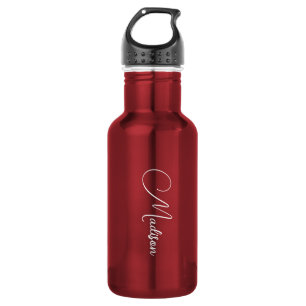 Bouteille D'eau Style moderne Nom de script rouge