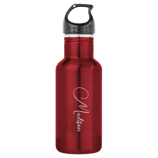 Bouteille D'eau Style moderne Nom de script rouge (Devant)