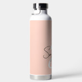 Bouteille D'eau Style monographie rose pâle (Droite)