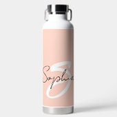 Bouteille D'eau Style monographie rose pâle (Avant)