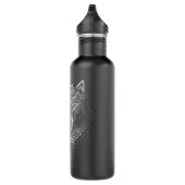 Bouteille D'eau Style Norse Viking Wolf Tattoo Faune Animal V10 (Droite)