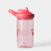 BOUTEILLE D'EAU STYLISH MODERNE PERSONNALISABLE ROSE VÉRIFIÉ MARQU (Arrière Complet)