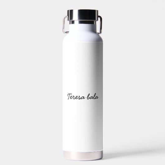 Bouteille D'eau Stylish Monogram Modern Minimalist White Script (Avant)