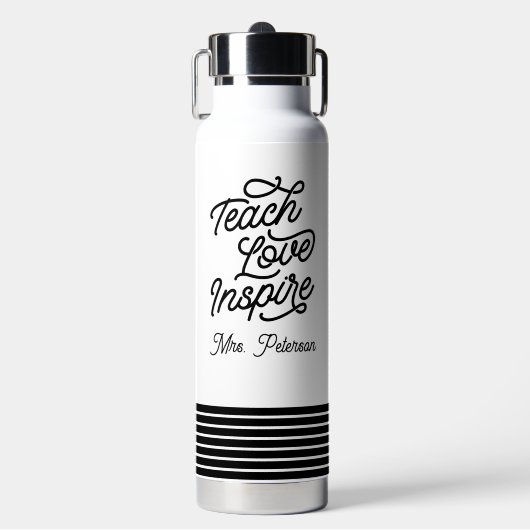 Bouteille D'eau Stylish Script Teach Love Inspire Teacher (Salle de sport)