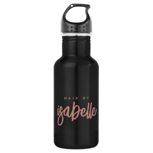 Bouteille D'eau Styliste minimaliste cheveux Dusty Pink Script noi