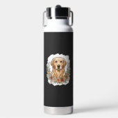 Bouteille D'eau Sublimation Retriever Doré Floral (Salle de sport)