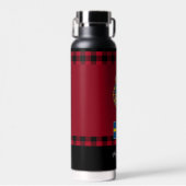 Bouteille D'eau Suède Vide Rustique Isolé, Drapeau Suédois (Avant)