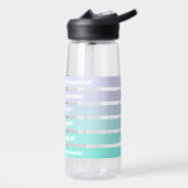 Bouteille D'eau Suivi quotidien d'hydratation 6 lignes Dégradé (Gauche)
