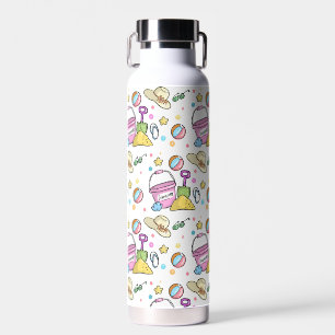 Bouteille D'eau Summer Beach Doodles Motif
